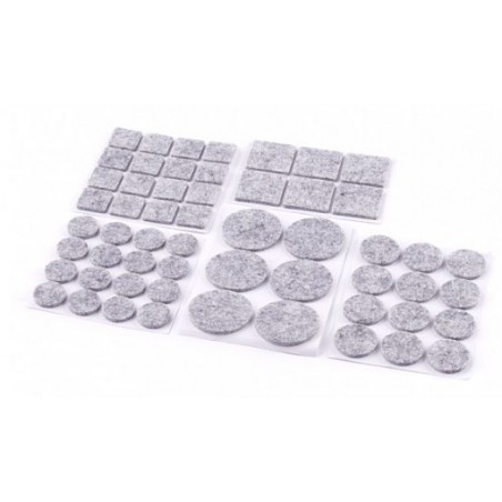 Podložky filcové šedé sada 56 ks
