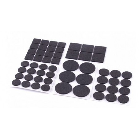 Podložky filcové černé sada 56 ks