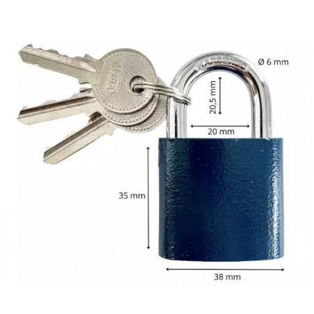 Zámek visací ocelový 38 mm Festa