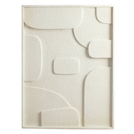 Obraz Colino dřevo krémový 80 x 8 x 60 cm