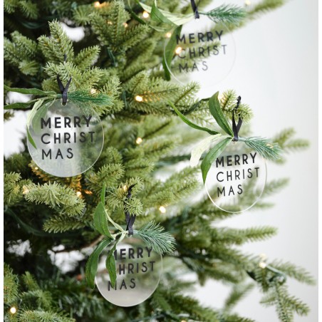 Ozdoba Merry Christmas akryl 8,5 cm