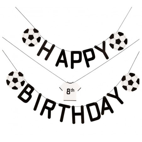 Narozeninový nápis "Happy Birthday" Fotbal