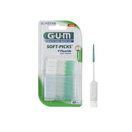 G.U.M. Soft Picks + fluoride Regulár/Medium Meziz. kart./párátko 40+10 ks