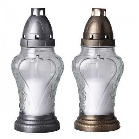 Svíčka hřbitovní sklo 21 cm 70 g, 29 h