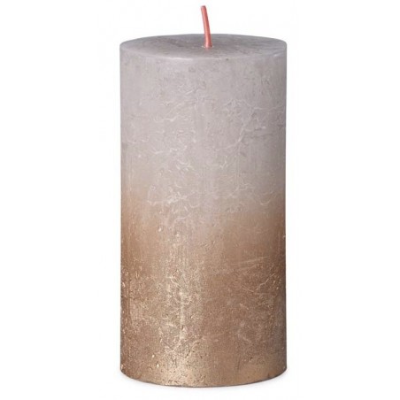 Svíčka Rustic Sunset válec 68 x 130 mm Sandy Grey + Copper