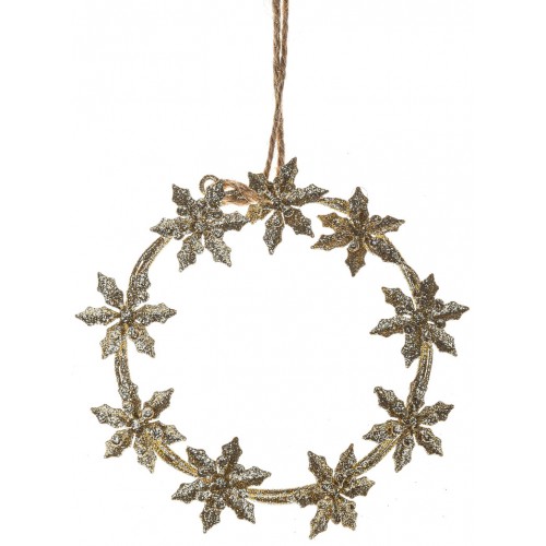 Kruh zlatý kovový 11 cm