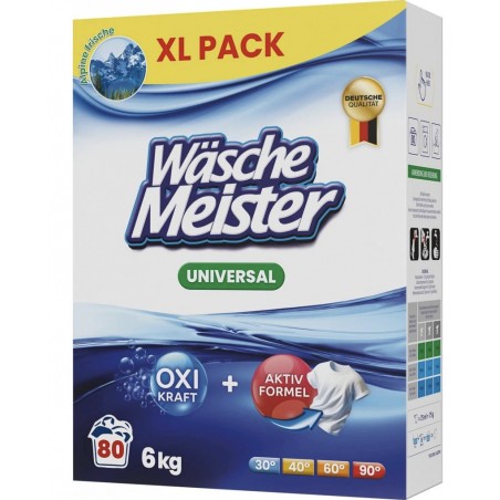 WascheMeister Universal Prací prášek 80 PD 6 kg