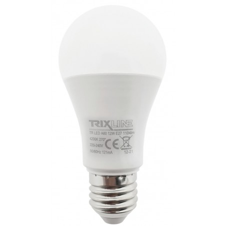 LED žárovka 12 W A60 E27 neutrální bílá 3 pack, Trixline