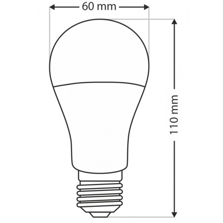 LED žárovka 12 W A60 E27 neutrální bílá 3 pack, Trixline
