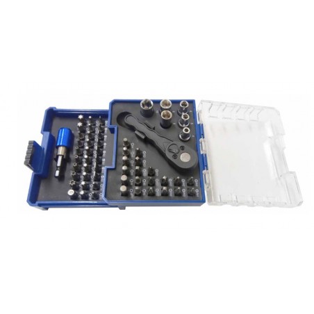 Sada šroubovacích bitů a nástrčných klíčů s ráčnou 58 dílů