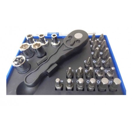 Sada šroubovacích bitů a nástrčných klíčů s ráčnou 58 dílů