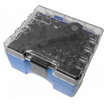 Sada šroubovacích bitů a nástrčných klíčů s ráčnou 58 dílů