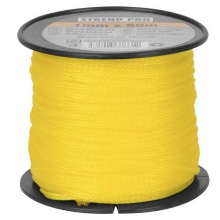 Provázek stavební pletený 50 m, 1,7 mm, žlutý