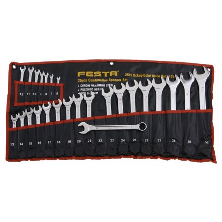 Sada klíčů očkoplochých CrV 25 ks 6 - 32 mm Festa